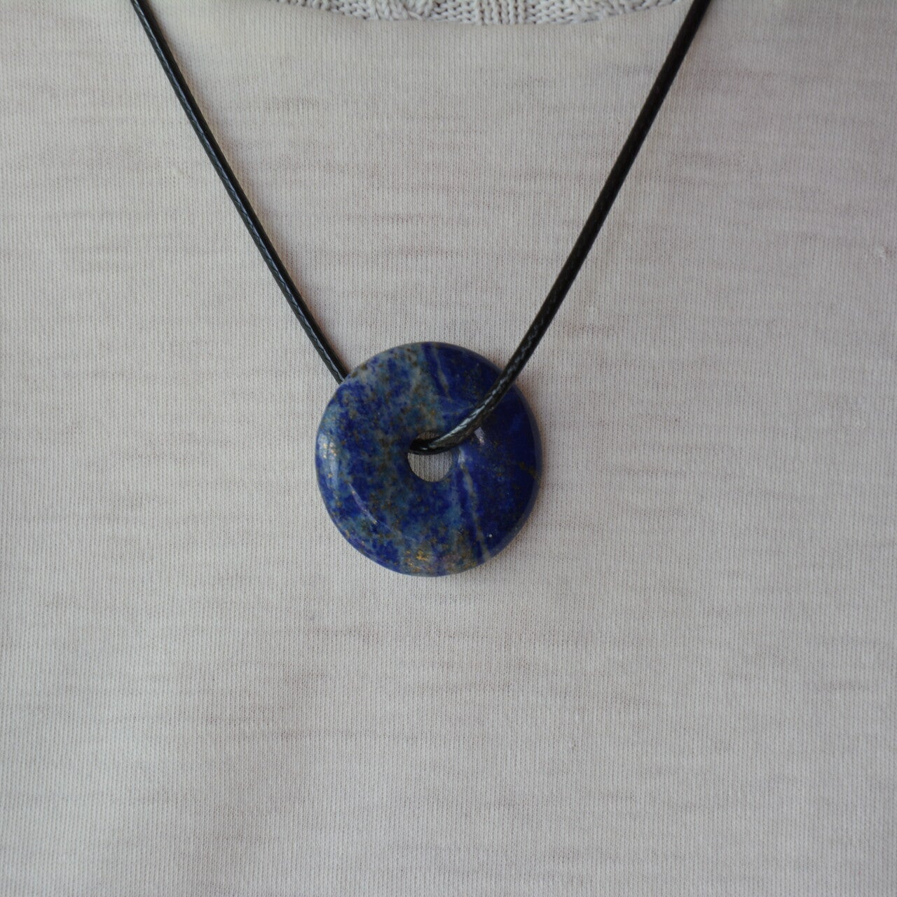 PENDENTIF DONUT LAPIS LAZULI AB