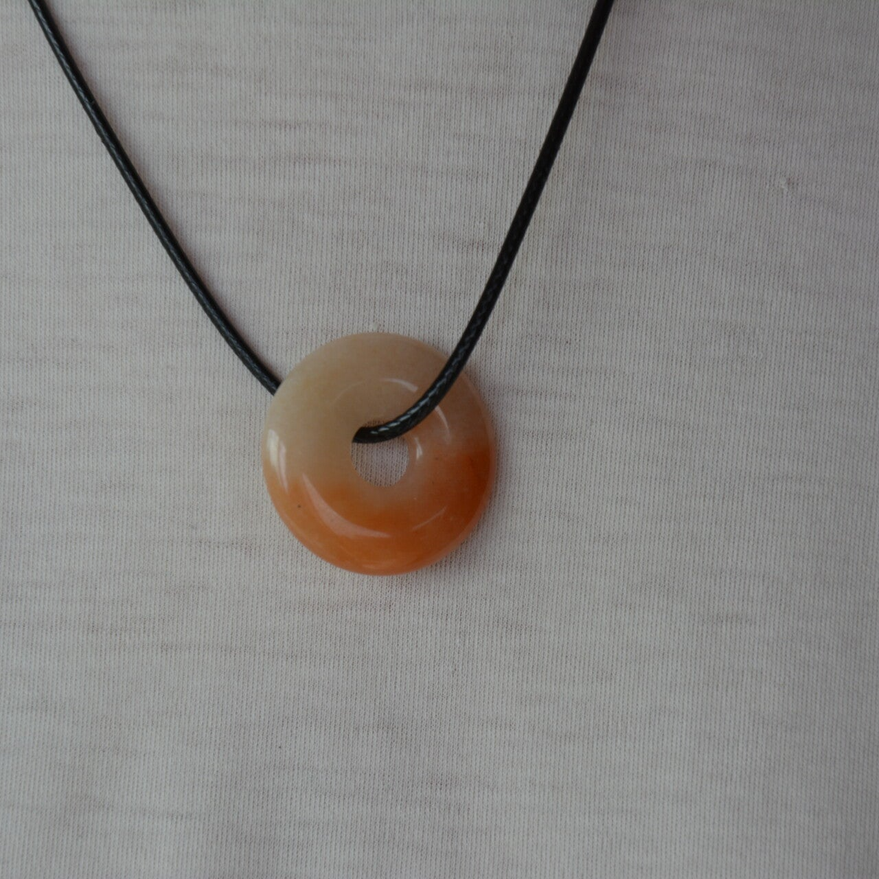 PENDENTIF DONUT AVENTURINE ORANGE A