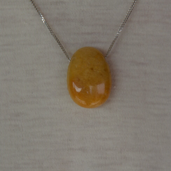 PENDENTIF PIERRE PERCÉE AVENTURINE JAUNE A