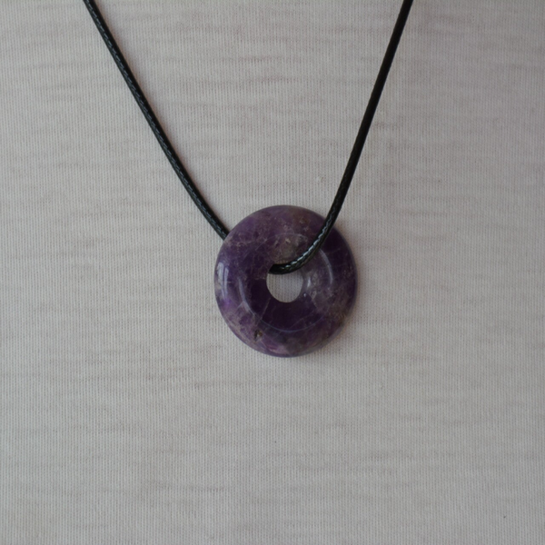 PENDENTIF DONUT AMÉTHYSTE BRÉSIL A