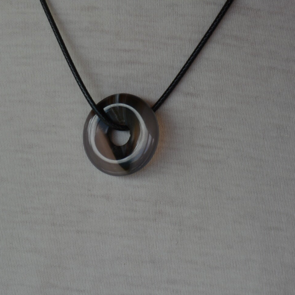 PENDENTIF DONUT AGATE BOTSWANA A