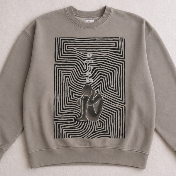 “I want to be free” crewneck