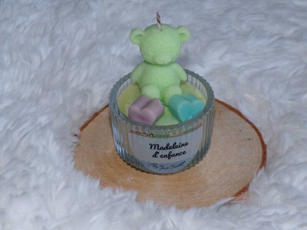 Bougie ourson madeleine d'enfance