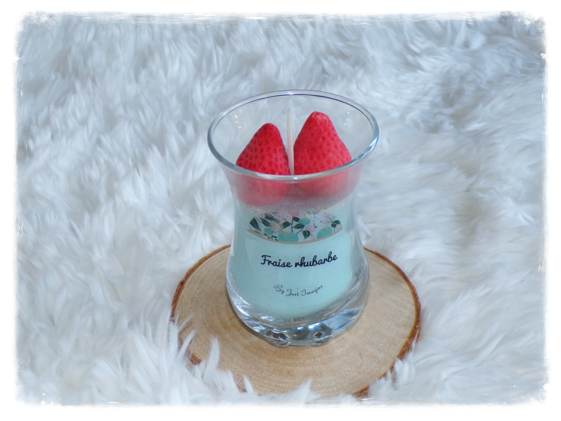Bougie fraise-rhubarbe