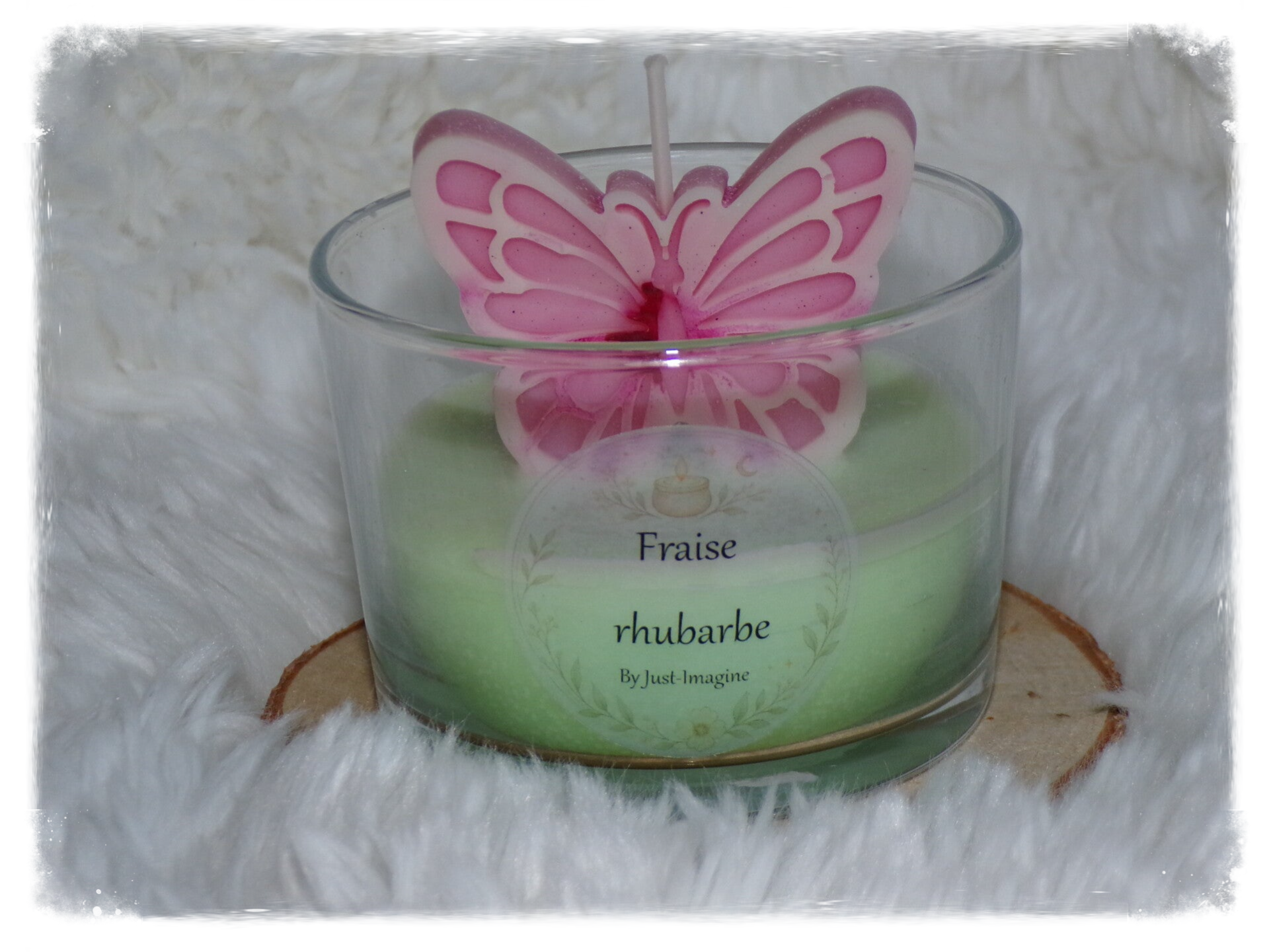 Bougie fraise-rhubarbe