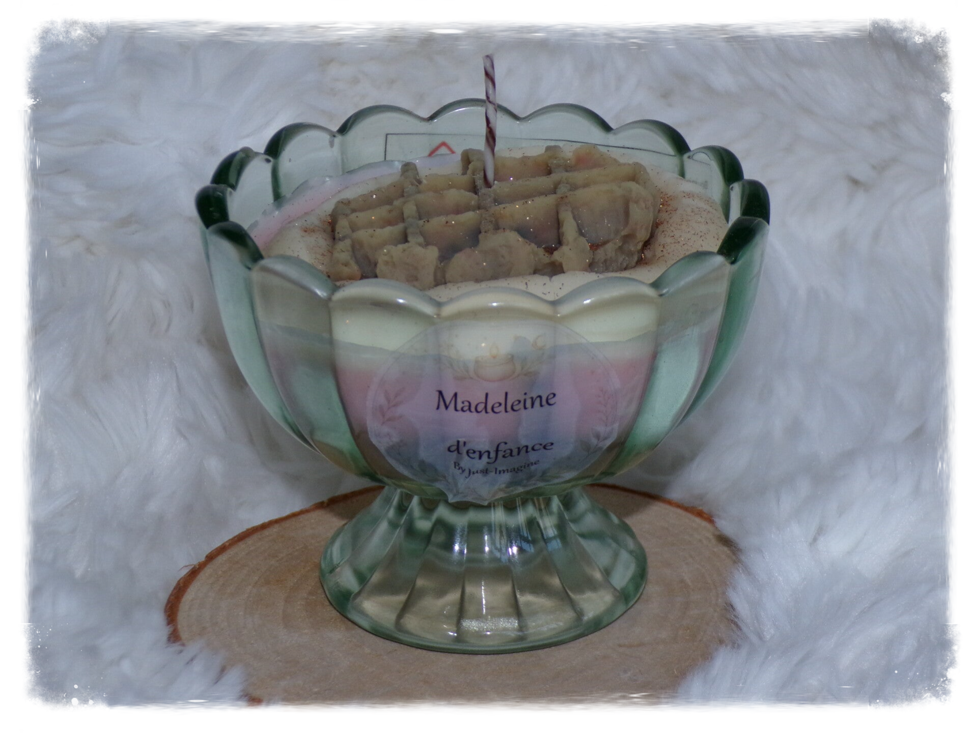 Bougie coupe madeleine d'enfance