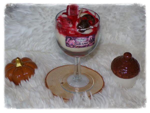 Bougie Halloween - Barbe à papa