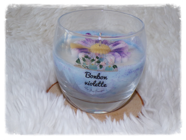 Bougie bonbon violette