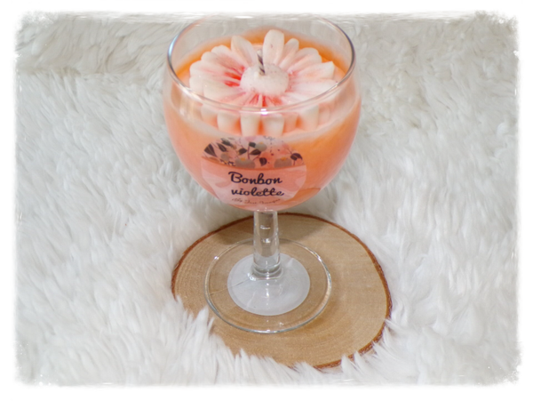 Bougie bonbon violette