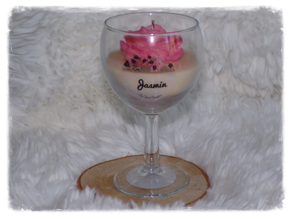 Bougie sur pied jasmin