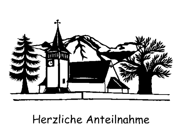 Art. K123 Trauerkarte Kirche Lauenen