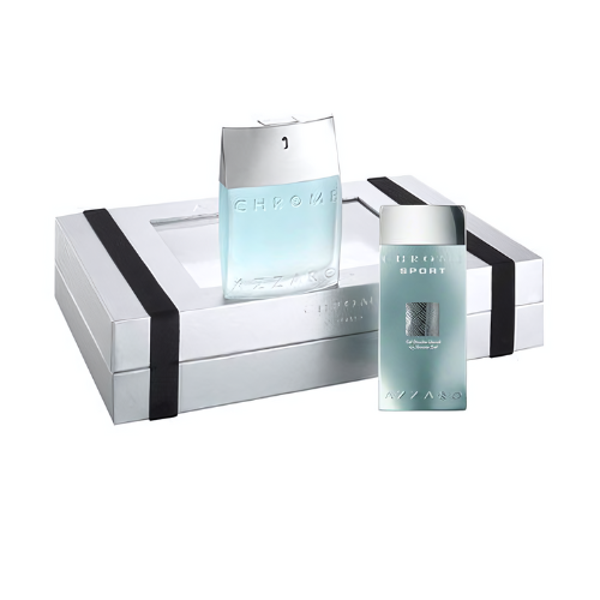 Azzaro Chrome Sport 2pcs Gift Set For Men