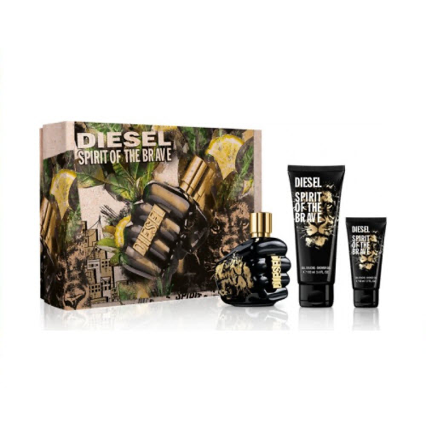Diesel Spirit Of The Brave Giftset EDT for him 75 mL Natural Spray 100mL Shower Gel