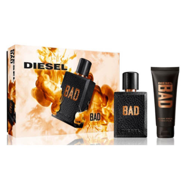 Diesel BAD Giftset EDT for him 75 mL Natural Spray , 100mL Shower Gel
