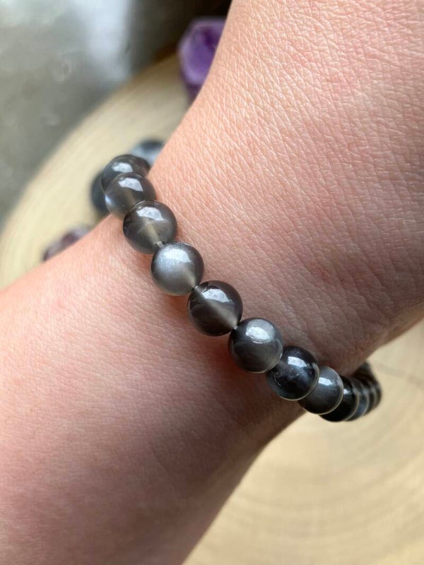 Armband Mondstein grau