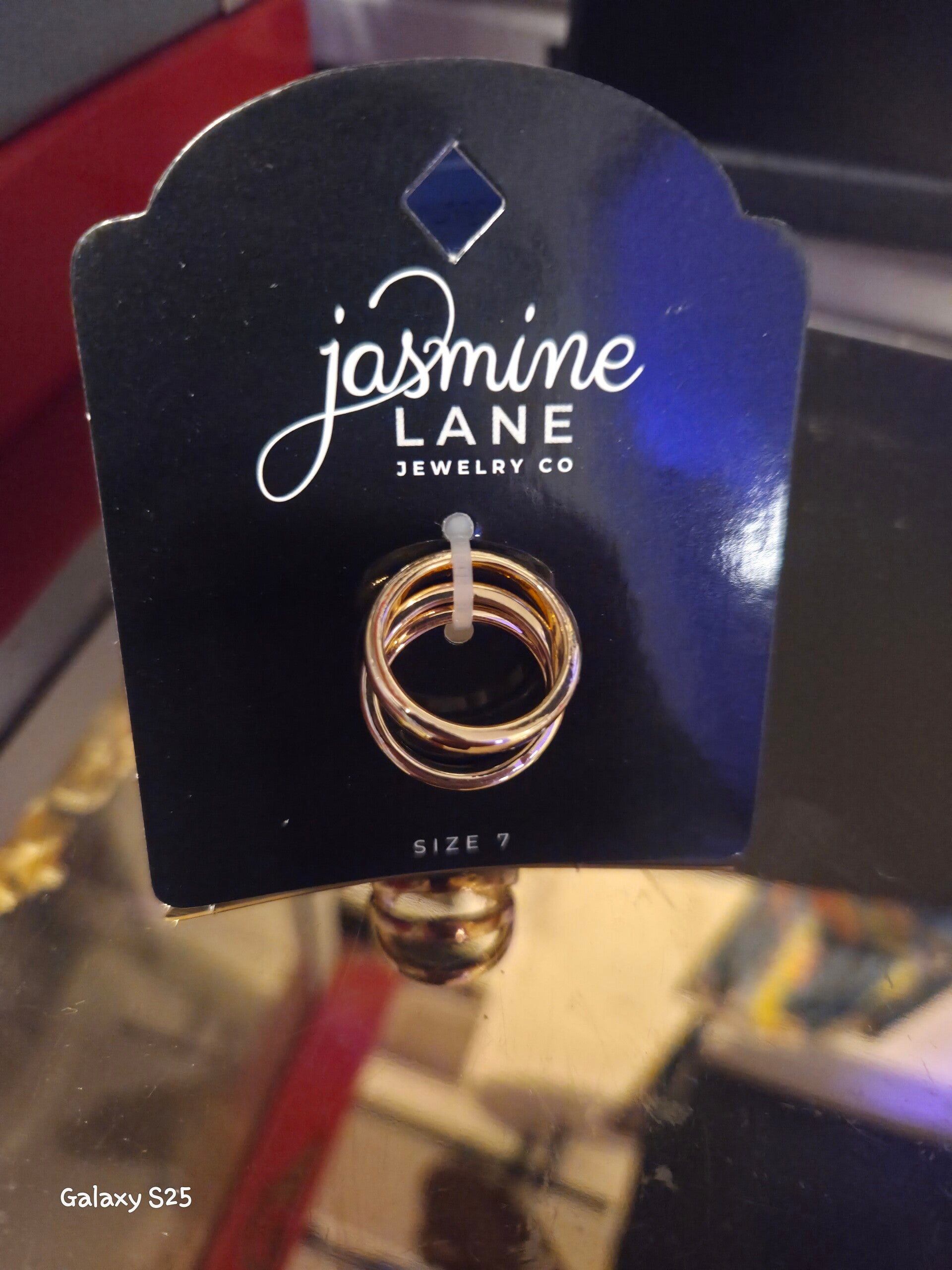 Gold rings set size seven