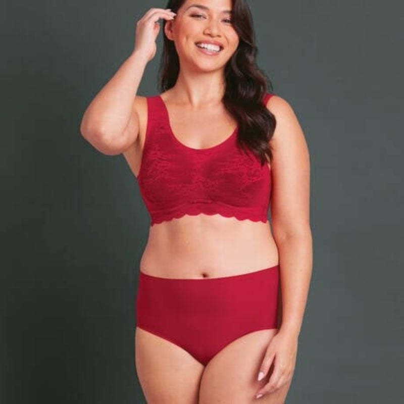 Kanten Top Zonder Beugel - Kleur: Rood