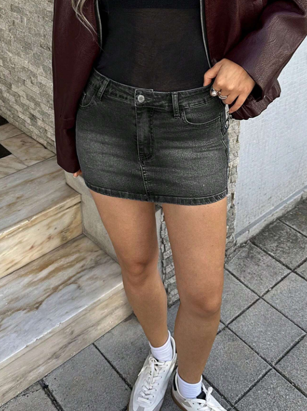 Casual Blauwe Denim Minirok