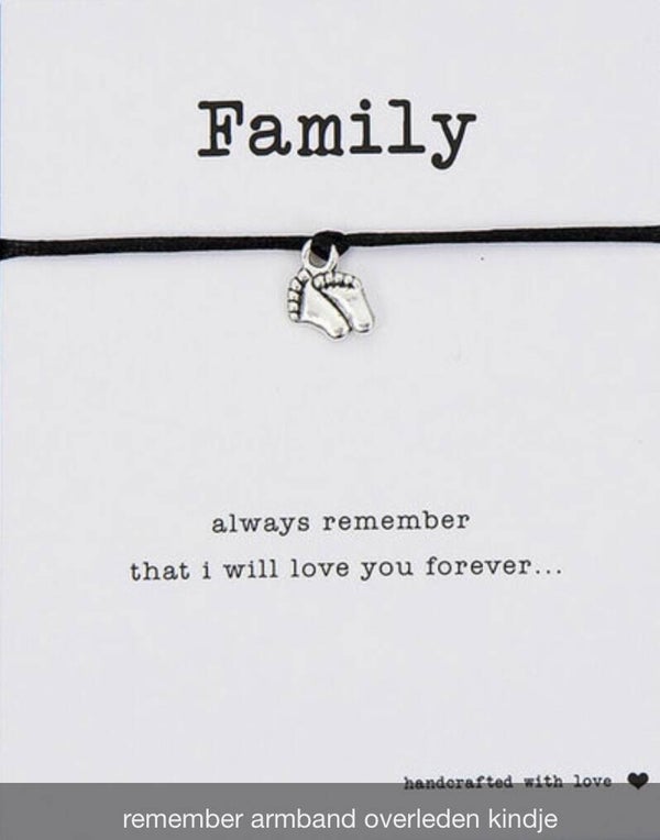 Remember armband Voetjes