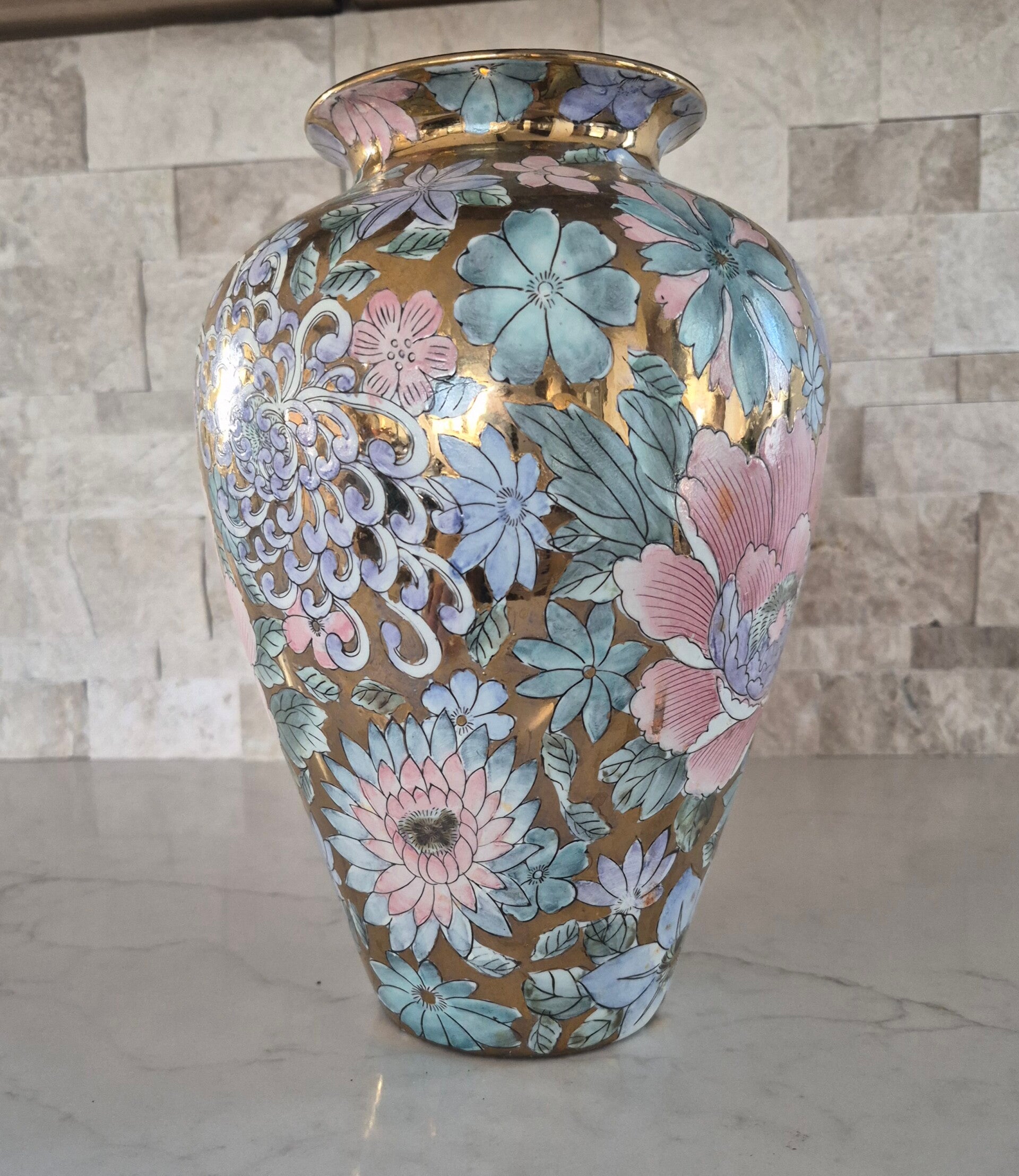 TOYO GOLDEN PEONY VASE