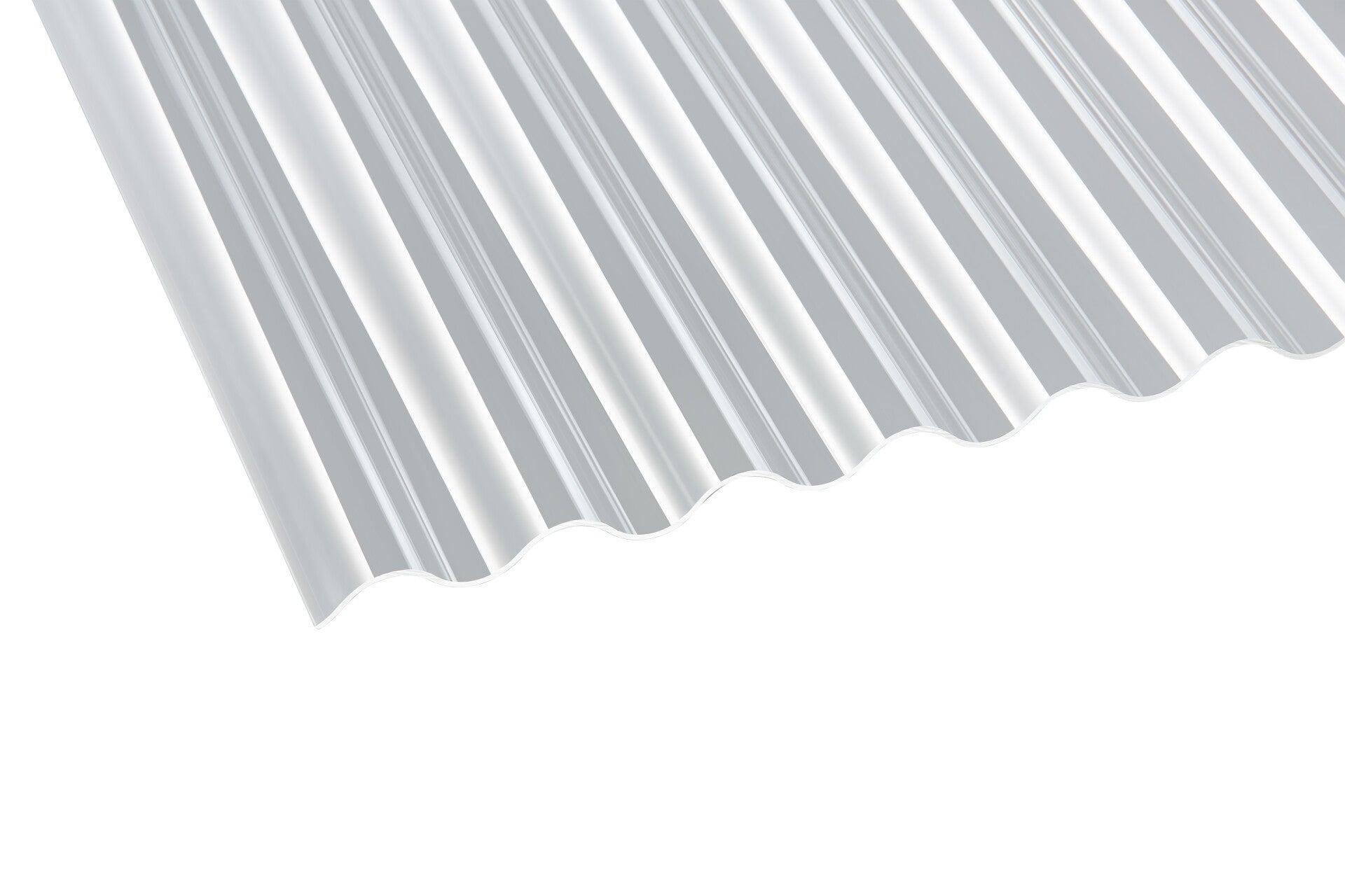 Polycarbonat Profilplatten Sinus 76/18 ca. 1,3 mm Stark, in klar