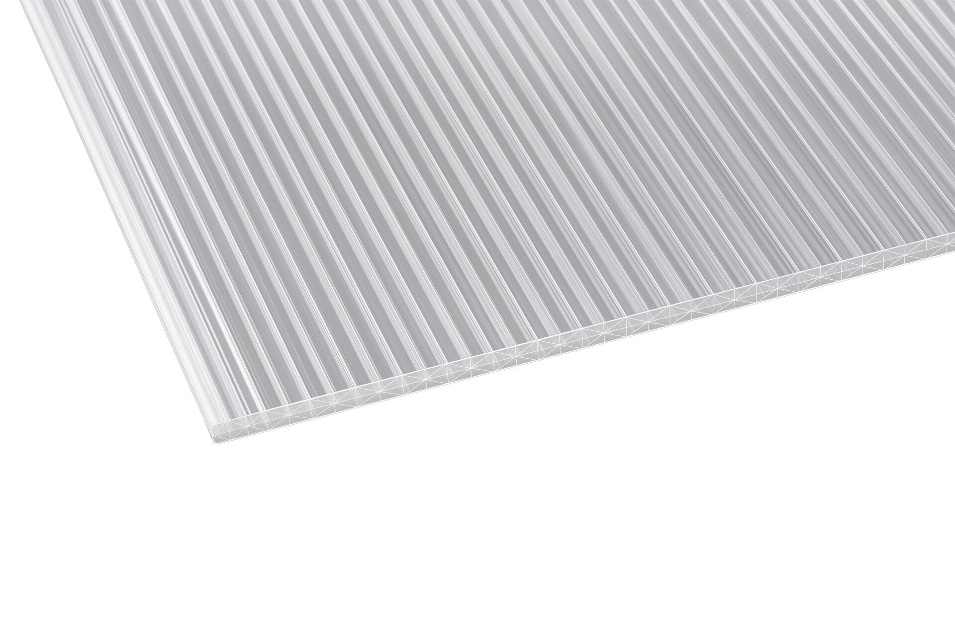 Polycarbonat Hohlkammerplatte 16 mm X-Struktur, in klar u. opal