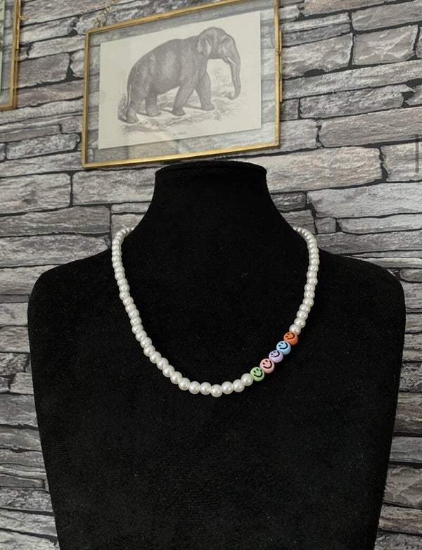 Smiley parel ketting