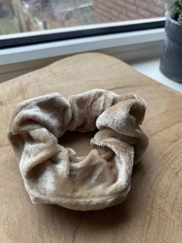 Beige scrunchie