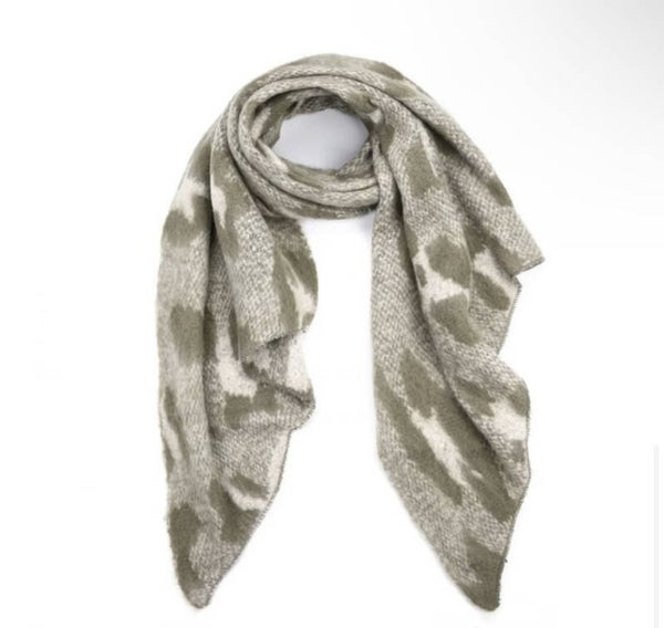 Tie-dye sjaal groen