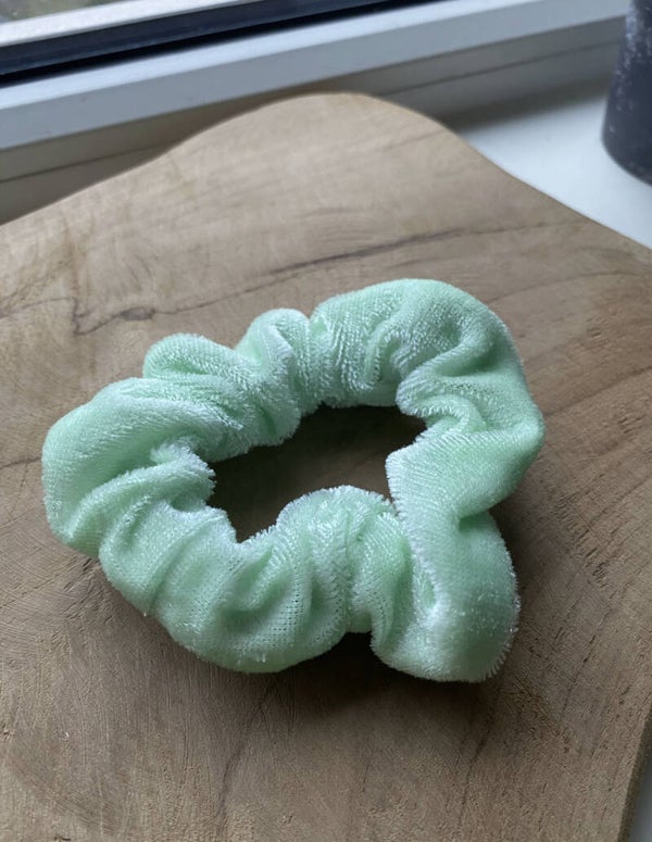 Mint groene scrunchie