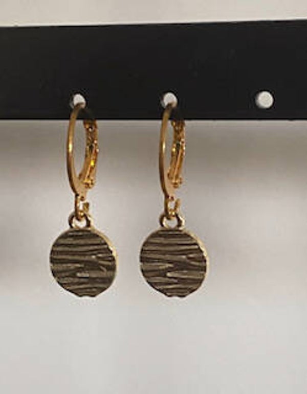 ronde zebra print oorbellen