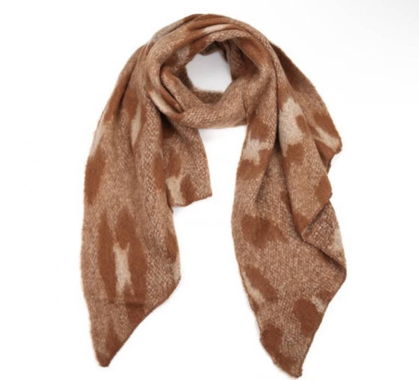 Tie-dye sjaal roestkleur
