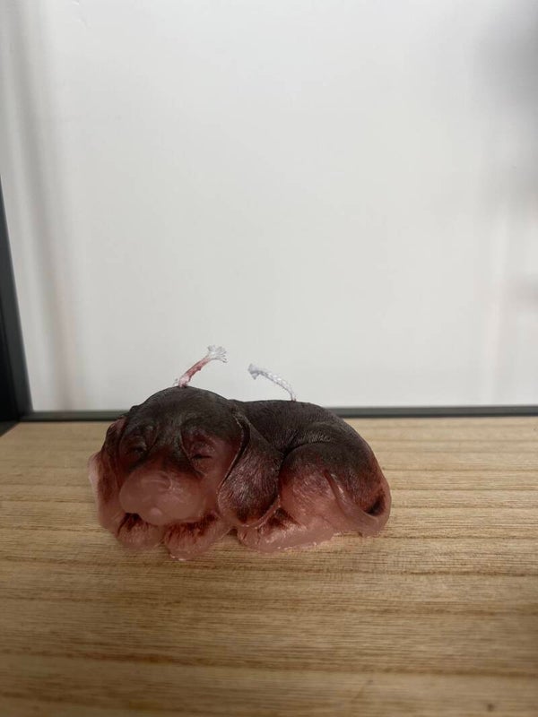 Liggende kaars - bruin