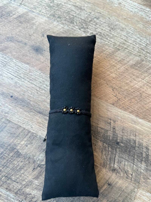 Flower Bracelet - zwart