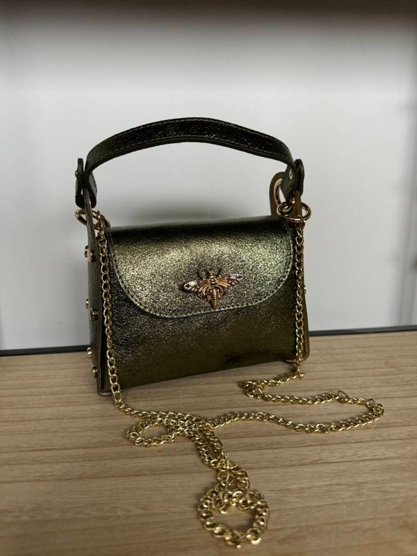 Metallic bijen tas - olijf groen