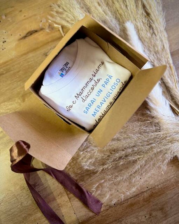 BOX REGALO - colore nastrino a scelta - body Festa del Papà