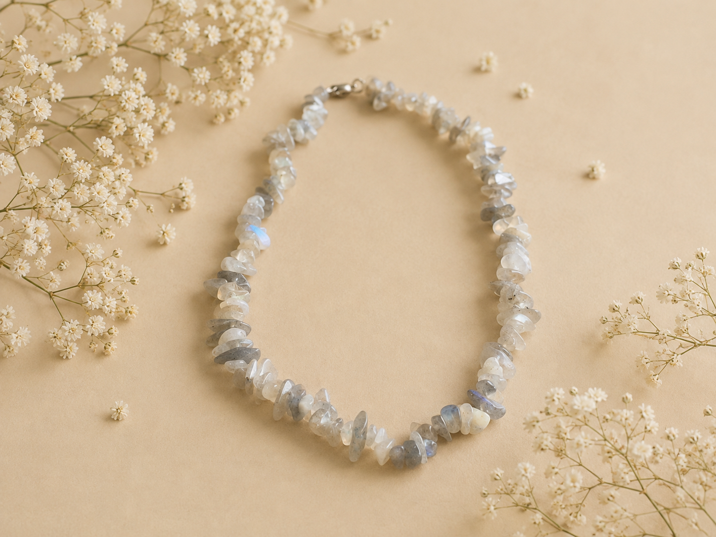 Split Ketting Labradoriet Edelsteen