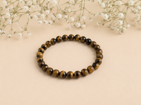 Kogelarmband 6mm Tijgeroog