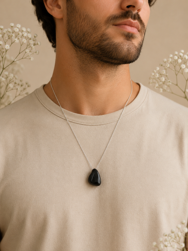Shungiet Hanger Druppel met Ketting
