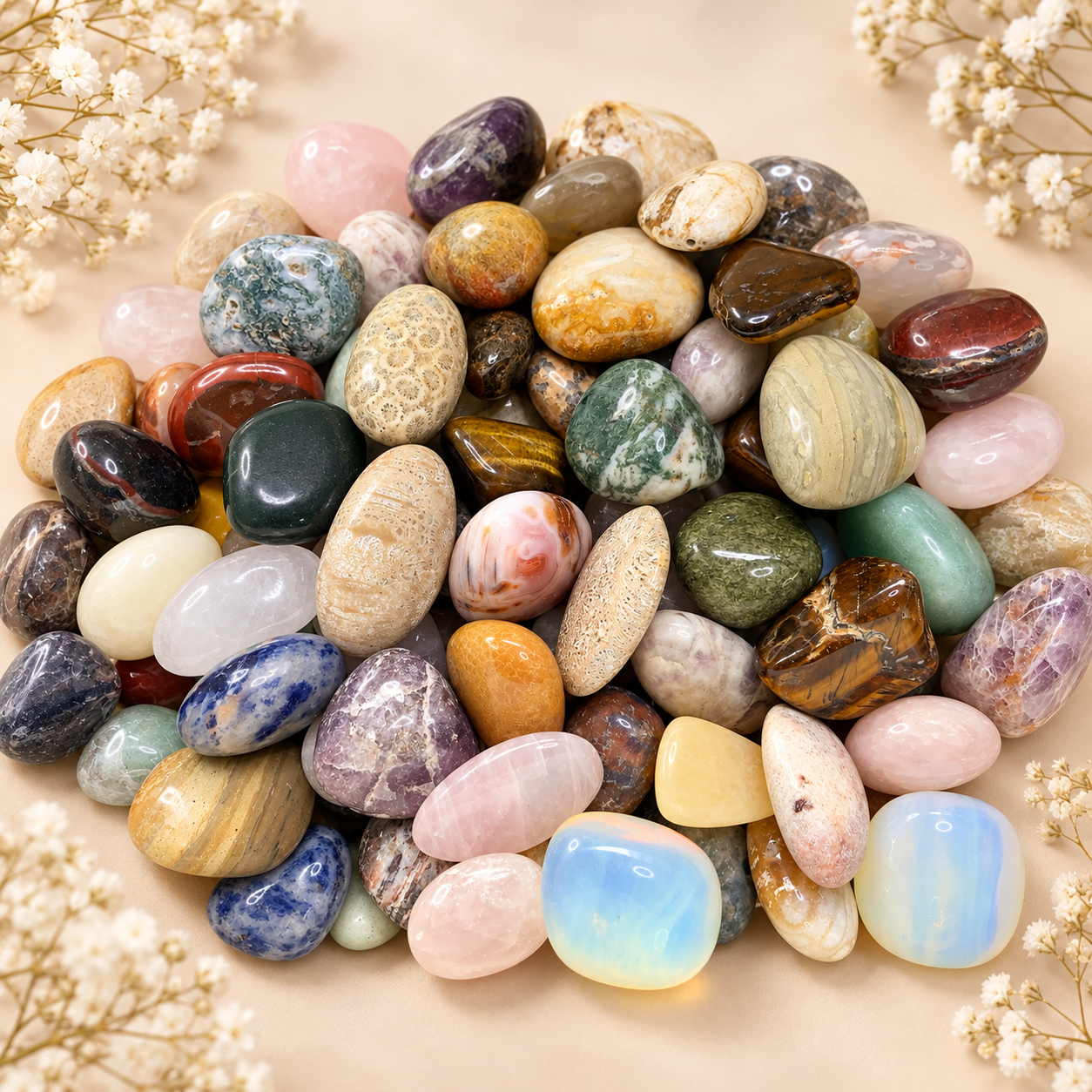 Trommelstenen Mix 30-40mm