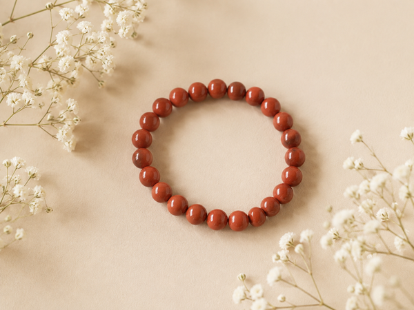 Kogelarmband 8mm Rode Jaspis