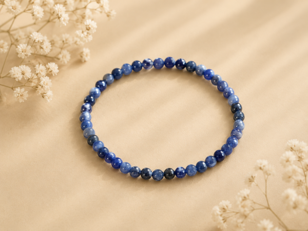 Kogelarmband 4mm Lapis Lazuli