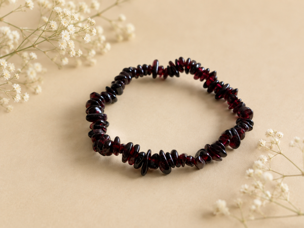 Split Armband Granaat Donkerrood