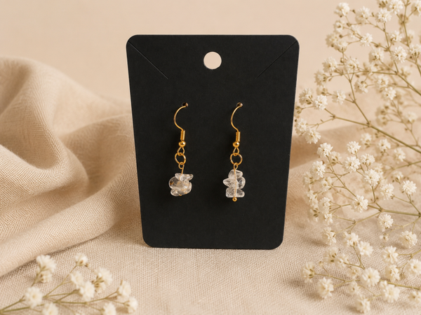 Elegante Bergkristal Oorbellen - Handgemaakt