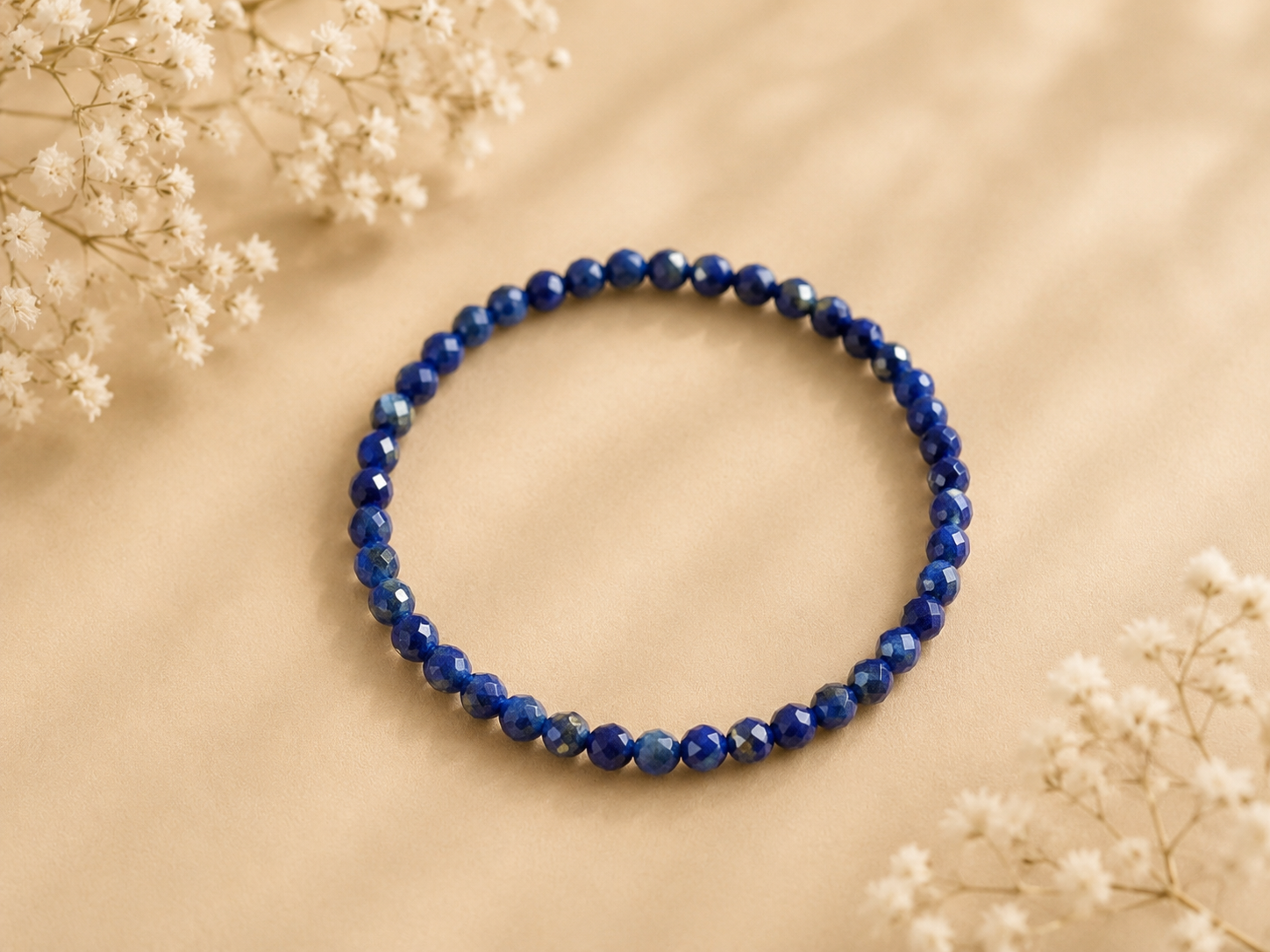 Koggelarmband 4mm Facet Lapis Lazuli