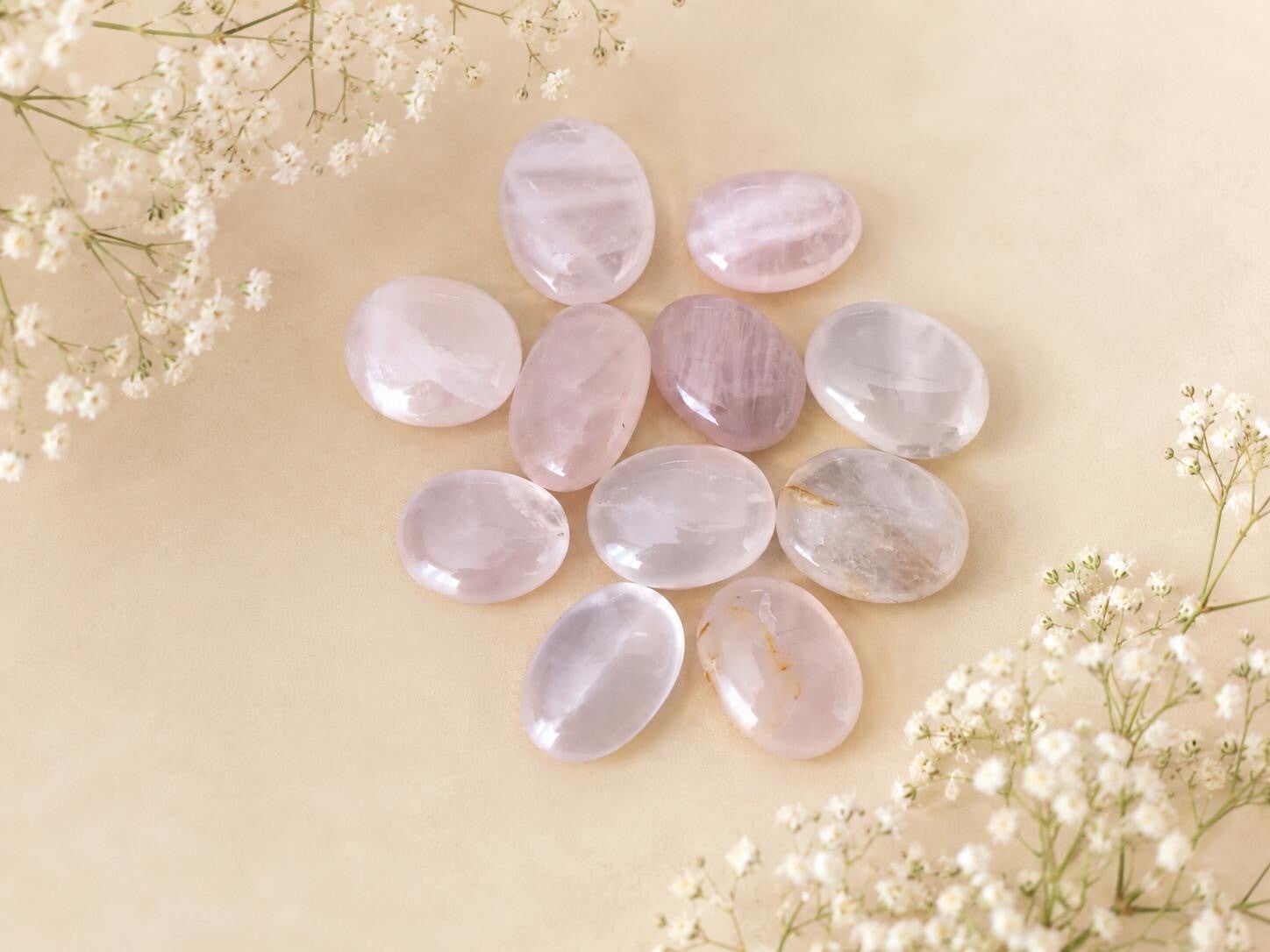 Handsteen mini Rozenkwarts - Liefde en Harmonie