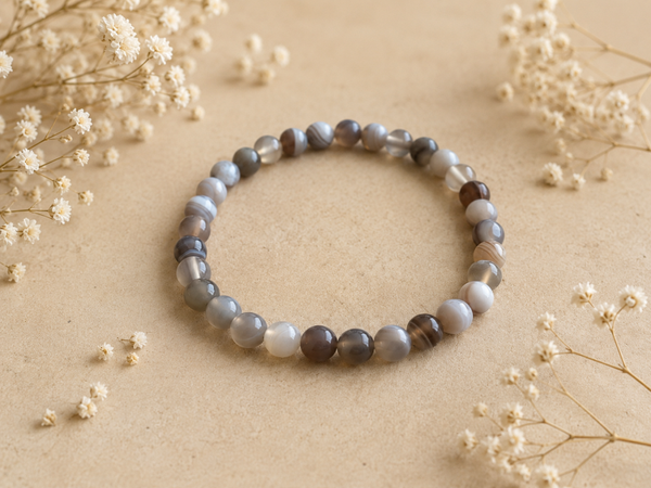 Kogelarmband 6mm Botswana Agaat