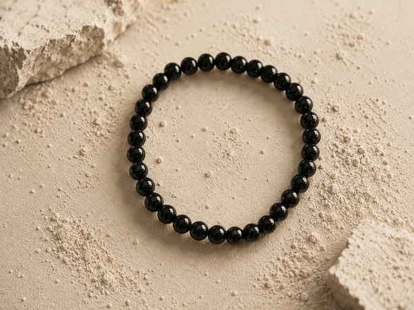 Kogelarmband 6mm Zwarte Toermalijn