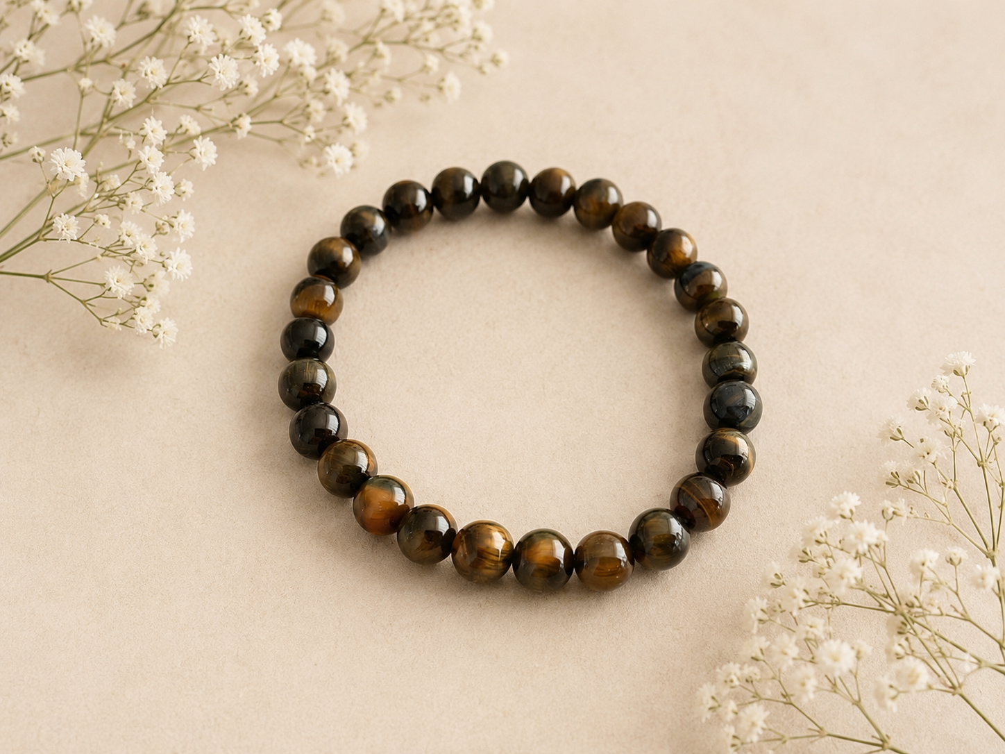 Kogelarmband 8mm Valkenoog 21cm