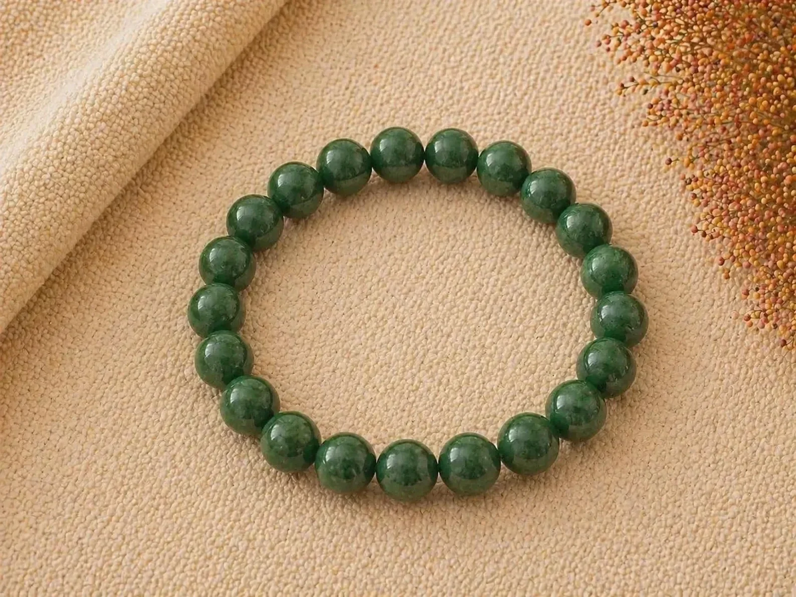 Koggelarmad 8mm 21cm Heren Jade